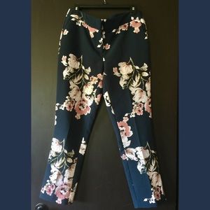 Cynthia Rowley floral ankle pants